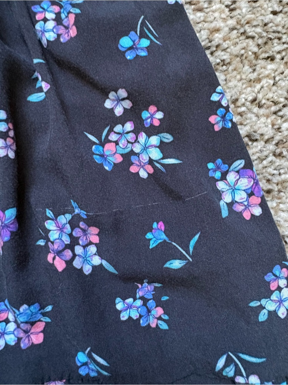American Eagle Outfitters Black Floral Smocked Strap Dress - Picture 8 of 8